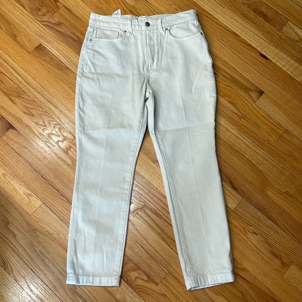 Good American off white classic jeans